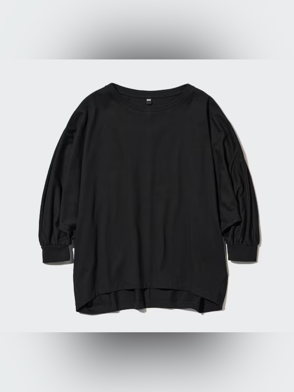 Uniqlo Black Cotton Oversized T-shirt